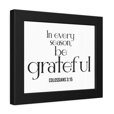Be Grateful Christian Framed Wall Art | Colossians 3:15 - Faith Culture