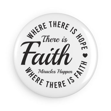 Faith Culture - Christian Button Magnet, Round (1 & 10 pcs)