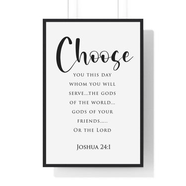 Faith Culture - Christian Home Décor - Covenant Renewing - Joshua 24:1 Wall Art 24″ x 36″ Black