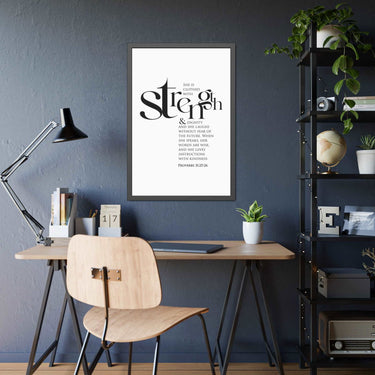 Faith Culture - Christian Home Décor - Strength and Dignity - Proverbs 31:25-26 Wall Art