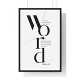 Faith Culture - Christian Home Décor - Word Made Flesh - John 1:1 Wall Art 20" x 30" Black