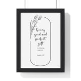 Faith Culture - Divine Gifts - James 1:17 - Christian Wall Art 8" x 11" Black
