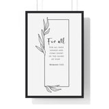 Faith Culture - Divine Redemption - Romans 3:23 - Christian Wall Art 20" x 30" Black