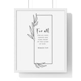 Faith Culture - Divine Redemption - Romans 3:23 - Christian Wall Art 16" x 20" White