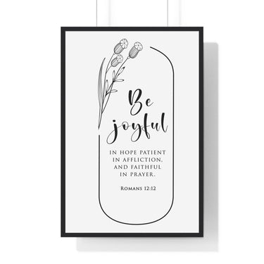 Faith Culture - Enduring Hope - Romans 12:12 - Christian Wall Art 24″ x 36″ Black