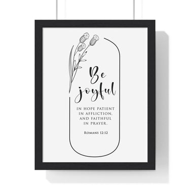 Faith Culture - Enduring Hope - Romans 12:12 - Christian Wall Art 11″ x 14″ Black