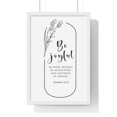 Faith Culture - Enduring Hope - Romans 12:12 - Christian Wall Art 12″ x 18″ White