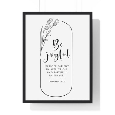 Faith Culture - Enduring Hope - Romans 12:12 - Christian Wall Art 18″ x 24″ Black