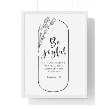 Faith Culture - Enduring Hope - Romans 12:12 - Christian Wall Art 18″ x 24″ White