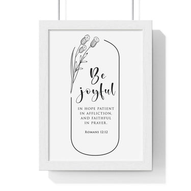 Faith Culture - Enduring Hope - Romans 12:12 - Christian Wall Art 8" x 11" White