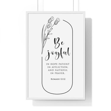 Faith Culture - Enduring Hope - Romans 12:12 - Christian Wall Art 20" x 30" White