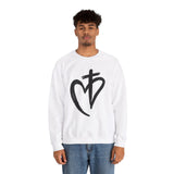 Faith Culture - Eternal Love - Christian Unisex Heavy Blendâ„¢ Crewneck Sweatshirt White
