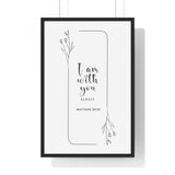 Faith Culture - Ever-Present Guide - Matthew 28:20 - Christian Wall Art 20" x 30" Black