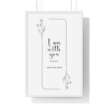 Faith Culture - Ever-Present Guide - Matthew 28:20 - Christian Wall Art 20" x 30" White
