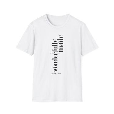 Faith Culture - Fearfully and Wonderfully Made Psalm 139:14 Christian Unisex Softstyle T-Shirt