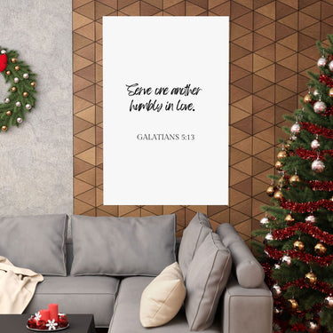 Faith Culture - Galatians 5:13 - Christian Home Decor - Serve in Love Wall Art