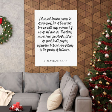 Faith Culture - Galatians 6:9-10 - Christian Wall Art - Do Good and Reap a Harvest Decor