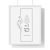 Faith Culture - Gathering in His Name - Matthew 18:20 - Christian Wall Art 16" x 20" White