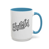 Faith Culture - Grateful - Christian Thanksgiving Accent Coffee Mug, 11oz and 15oz 15oz Light Blue