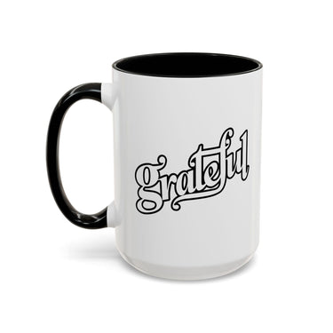 Faith Culture - Grateful - Christian Thanksgiving Accent Coffee Mug, 11oz and 15oz