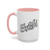 Faith Culture - Grateful - Christian Thanksgiving Accent Coffee Mug, 11oz and 15oz