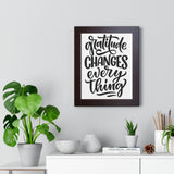 Faith Culture - Gratitude Changes Everything - Christian Thanksgiving Wall Art
