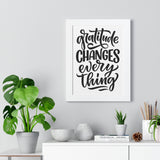 Faith Culture - Gratitude Changes Everything - Christian Thanksgiving Wall Art