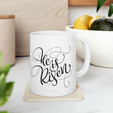 Faith Culture - He is Risen - Christian Coffee or Tea Ceramic Mug 11oz 11oz