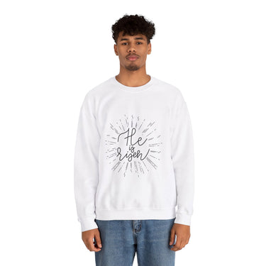 Faith Culture - He is Risen - Christian Unisex Heavy Blend™ Crewneck Sweatshirt
