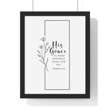 Faith Culture - His Grace - Romans 6:14 - Christian Wall Art 11″ x 14″ Black