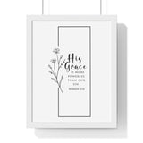 Faith Culture - His Grace - Romans 6:14 - Christian Wall Art 11″ x 14″ White