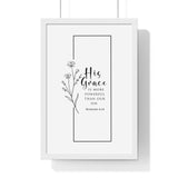 Faith Culture - His Grace - Romans 6:14 - Christian Wall Art 12″ x 18″ White