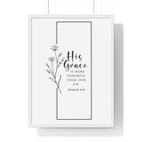 Faith Culture - His Grace - Romans 6:14 - Christian Wall Art 18″ x 24″ White