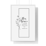 Faith Culture - His Grace - Romans 6:14 - Christian Wall Art 24″ x 36″ White