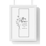 Faith Culture - His Grace - Romans 6:14 - Christian Wall Art 8" x 11" White