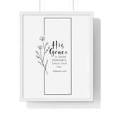 Faith Culture - His Grace - Romans 6:14 - Christian Wall Art 16" x 20" White