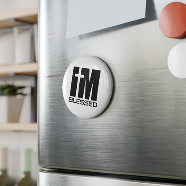 Faith Culture - I'M Blessed - Christian Button Magnet, Round (1 & 10 pcs)