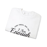 Faith Culture - I am Enough - Christian Unisex Heavy Blendâ„¢ Crewneck Sweatshirt