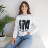 Faith Culture - I'm Blessed Christian Unisex Heavy Blendâ„¢ Crewneck Sweatshirt White