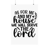 Faith Culture - Joshua 24:15 Poster - Christian Wall Art - We Will Serve the Lord Decor