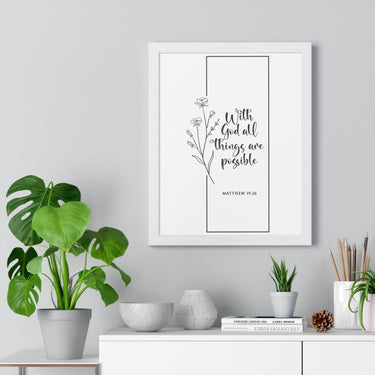 Faith Culture - Limitless Faith - Matthew 19:26 - Christian Wall Art