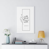 Faith Culture - Limitless Faith - Matthew 19:26 - Christian Wall Art