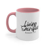 Faith Culture - Living Sacrifice - Romans 12:1 Christian Accent Coffee Mug