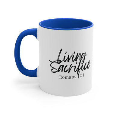 Faith Culture - Living Sacrifice - Romans 12:1 Christian Accent Coffee Mug