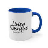 Faith Culture - Living Sacrifice - Romans 12:1 Christian Accent Coffee Mug