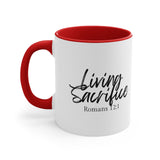 Faith Culture - Living Sacrifice - Romans 12:1 Christian Accent Coffee Mug