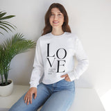 Faith Culture - Love One Another - John 13:34 - Christian Unisex Heavy Blend Crewneck Sweatshirt White