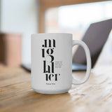 Faith Culture - Mightier Than the Waves Ceramic Christian Coffee Mug, Psalm 93:4, 15oz