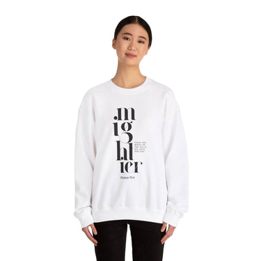 Faith Culture - Mighty God - Christian Unisex Heavy Blendâ„¢ Crewneck Sweatshirt