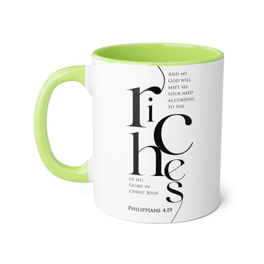 Faith Culture - Philippians 4:19 - Christian Accent Coffee Mug (11oz)